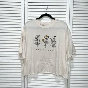 Gold Rush California Flowers Crop Top T-shirt